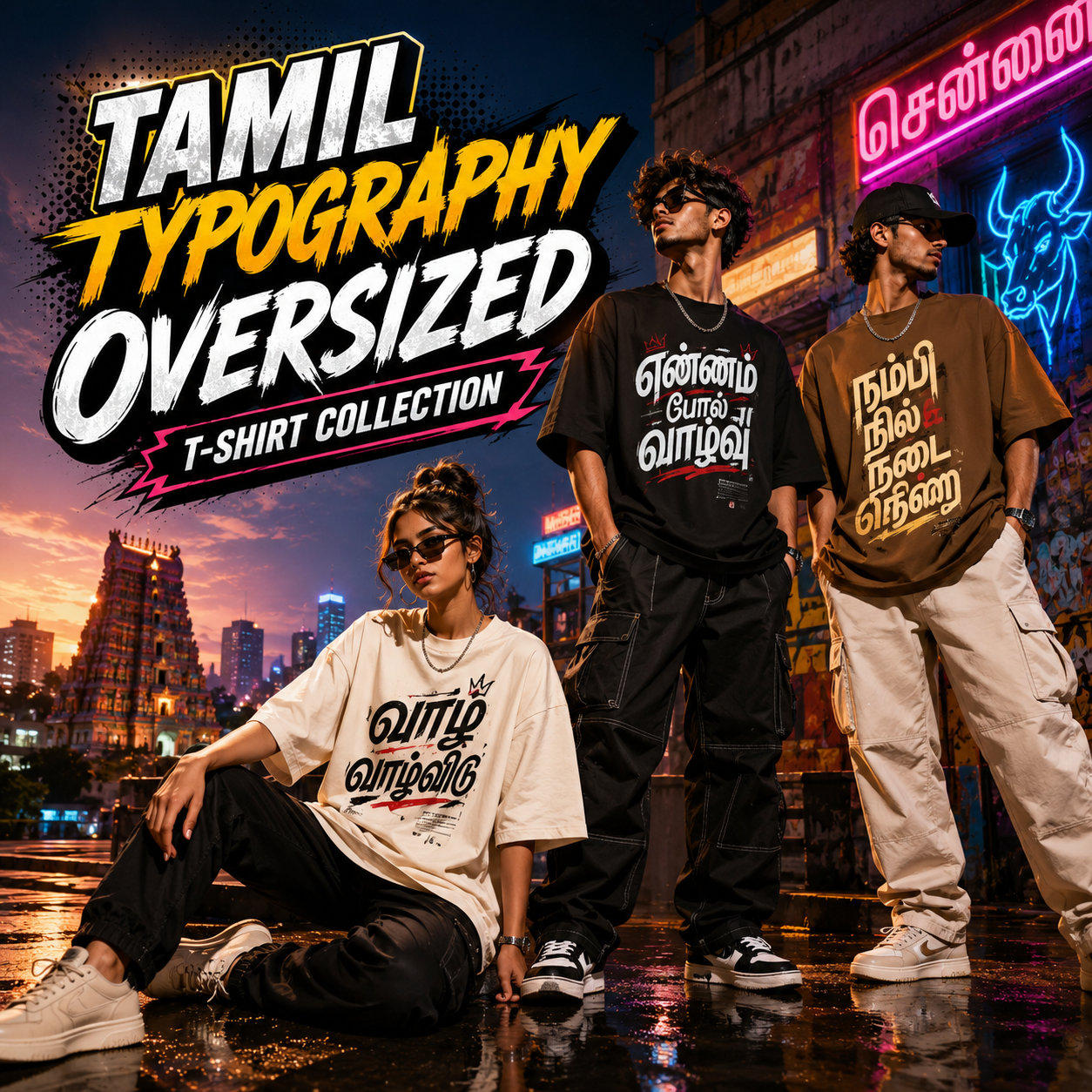 Tamil Typography Tees