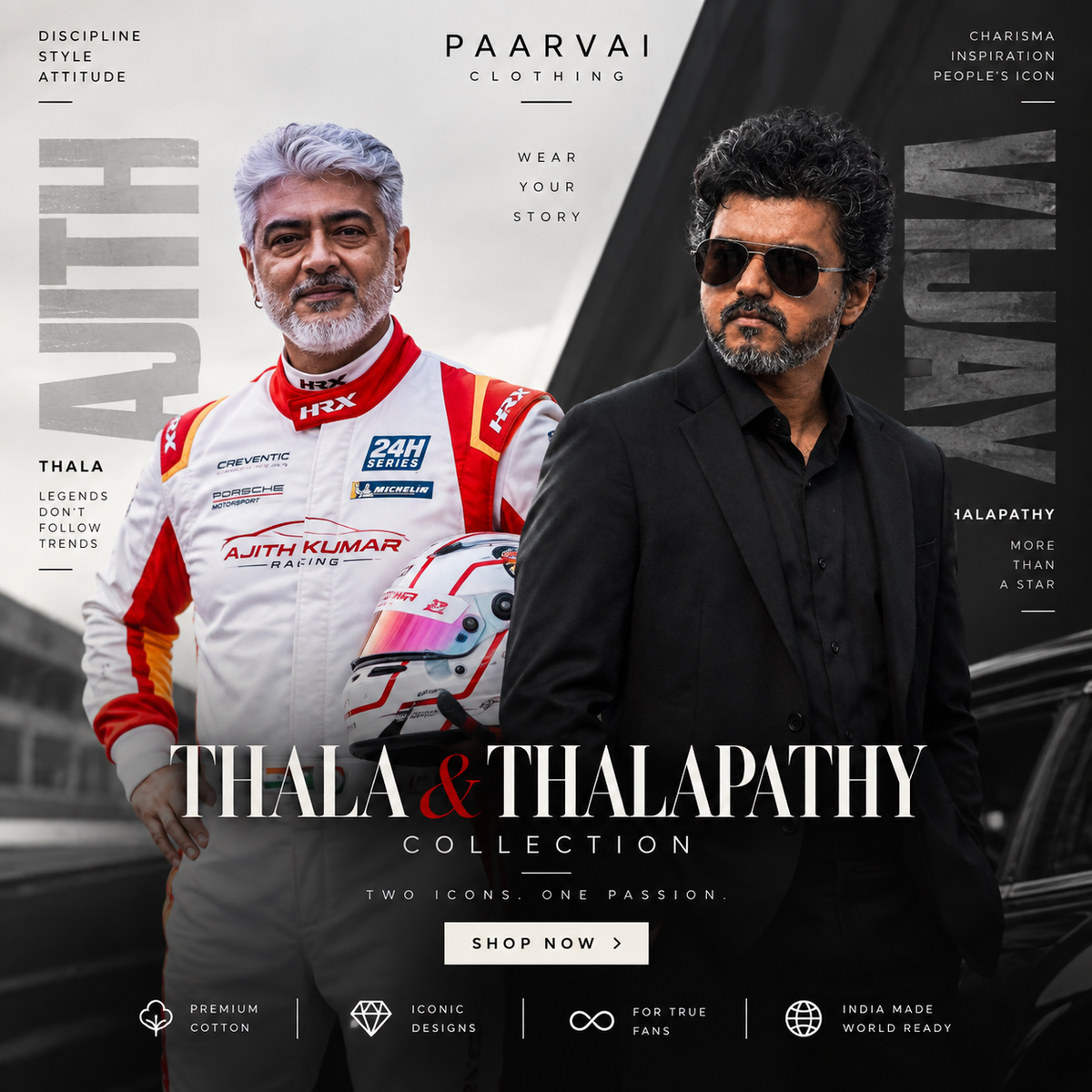 Thala & Thalapathy Oversized T-shirt Collection