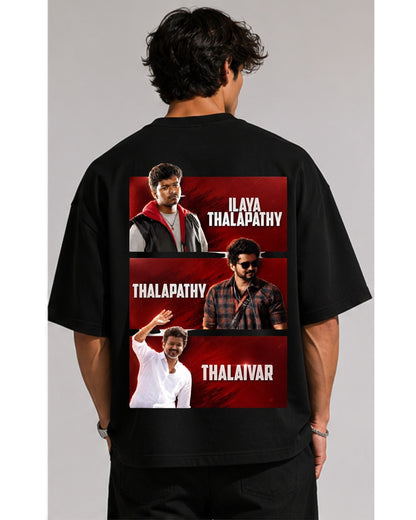 Thalapathy Vijay Fan Edition 240 GSM Oversized Cotton T-Shirt-8
