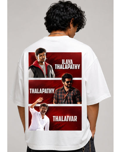 Thalapathy Vijay Fan Edition 240 GSM Oversized Cotton T-Shirt-8