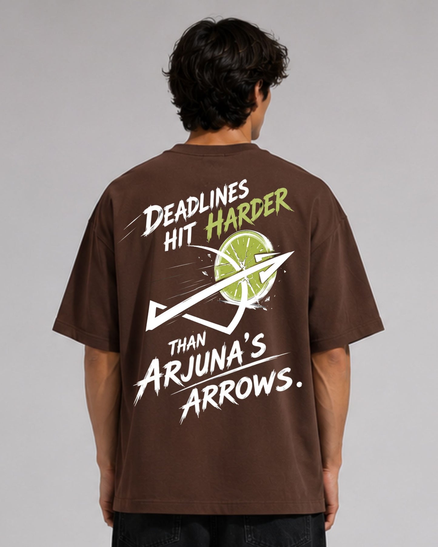 Oversized T-shirt - Deadlines Hit Harder