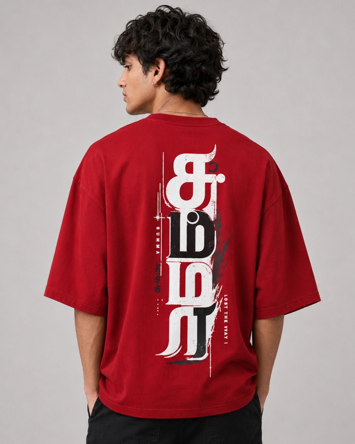Oversized T-shirt - Summa Tamil Typography