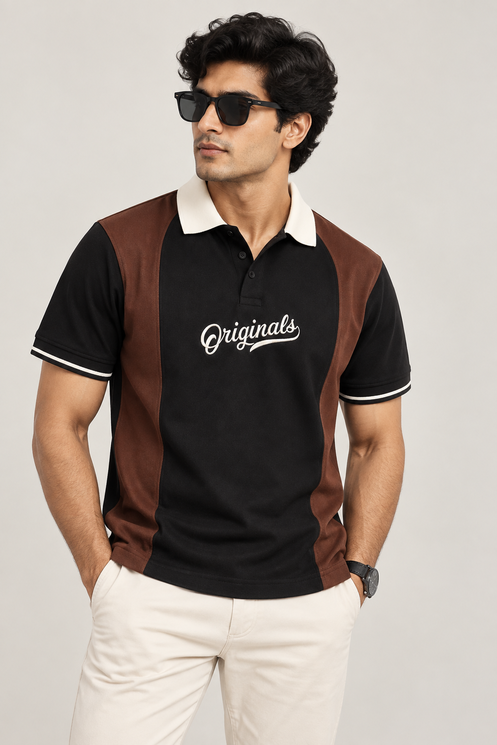 Men's Regular Fit Colorblock Polo T-Shirt — Originals