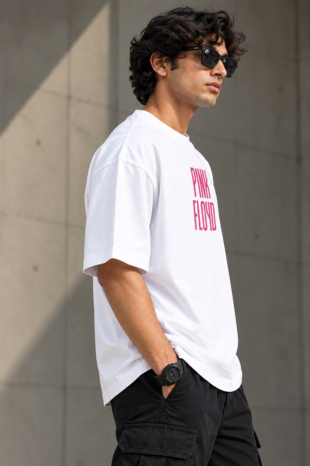 Retro Rock Band Graphic Oversized Tee