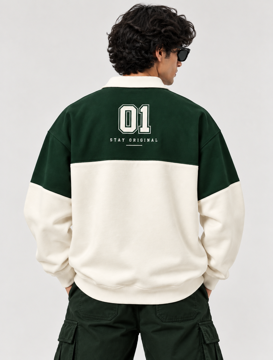 Original 01 Varsity Half-Zip Colorblock Sweatshirt