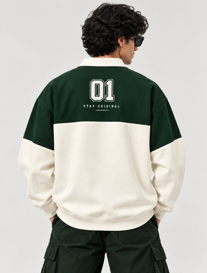 Original 01 Varsity Half-Zip Colorblock Sweatshirt
