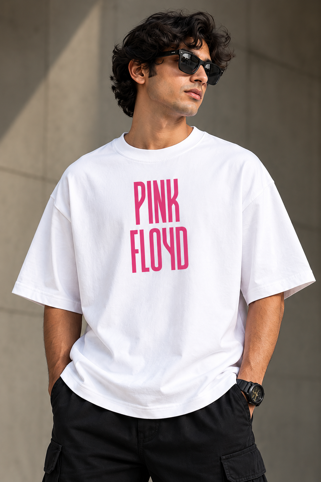 Retro Rock Band Graphic Oversized Tee