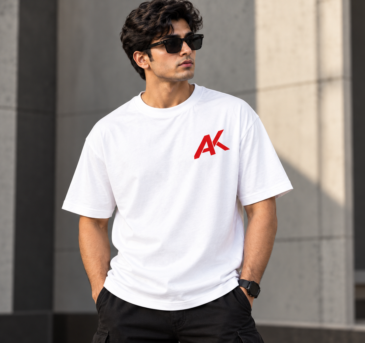 AK Thala Oversized T-Shirt – 240 GSM Bio-Washed Loopknit Cotton