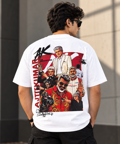 AK Thala Oversized T-Shirt – 240 GSM Bio-Washed Loopknit Cotton