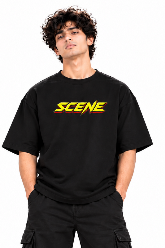 Scene Typography Oversized Tshirt For Men