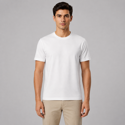 180 GSM Regular Round Neck T-Shirt - White