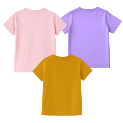 Lime & Fairy Printed Round Neck Half Sleeve T-Shirts for Girls