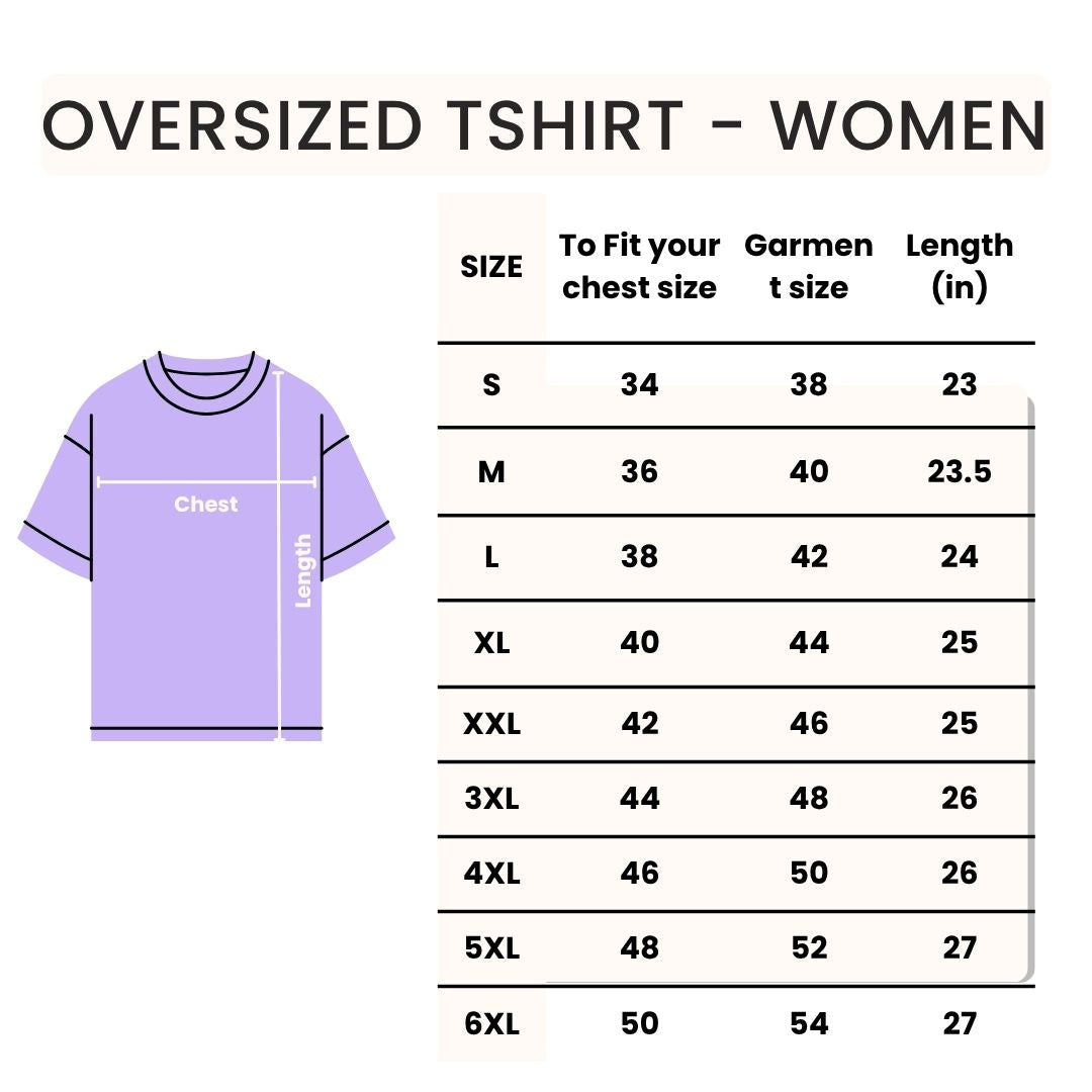 Women Hukum Drip Typography Oversized Tee — Black & White