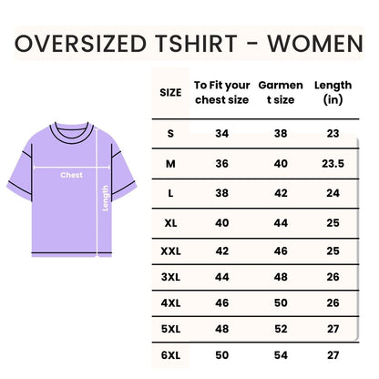 Women Hukum Drip Typography Oversized Tee — Black & White
