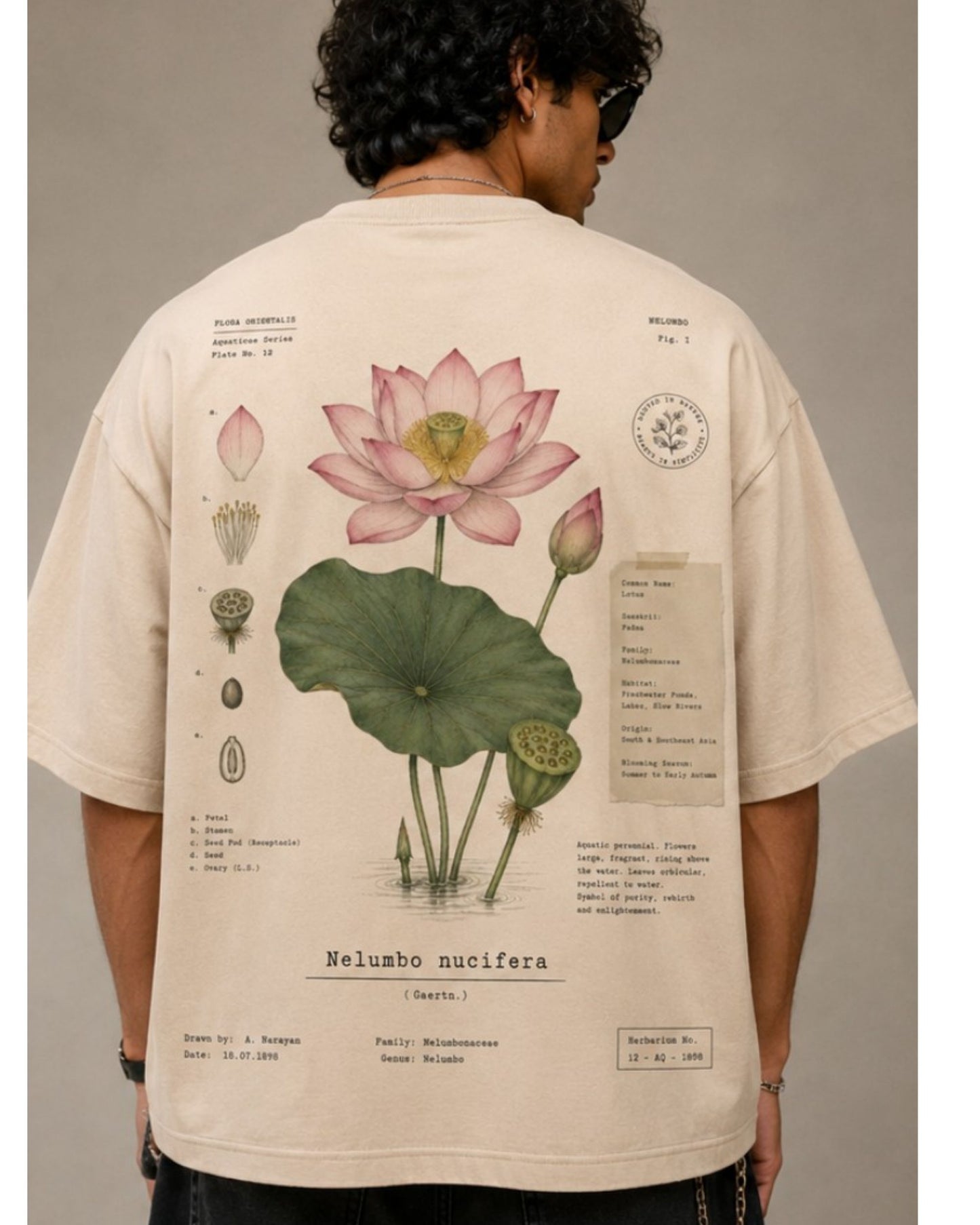 Oversized Tshirt - Botanical Art